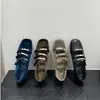 Sapatos Femininos Retro Quadrados de Salto Baixo 2026 Outono Novos Versáteis Sapatilhas Slip-On Estilo Suave Sapatos Mary Jane Tendência