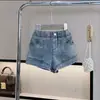 Nueva Moda Lunares Tendencia Celebridad de Internet Verano Top Tendencia Estilo Coreano Niñas Sin Mangas Versátil Conjunto de Shorts de Mezclilla
