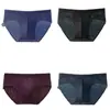 Roupa Íntima Masculina Cueca de Malha de Seda Gelada Masculina Respirável com Furos Verão Fina Fresca Shorts Roupa Íntima para Meninos Jovens