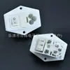 Tomada de Alimentação AC Três em Um Entrada C6 Tomada Flor de Ameixa com Interruptor 3 Pinos com Fusível Interface Mickey Mouse