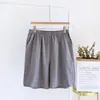 Calça de pijama xadrez masculina shorts de verão calça de cinco oitavos fina gaze de algodão puro lavada calça de praia pode ser usada fora de casa calça