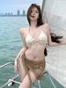 Traje de baño nuevo de tres piezas dividido para mujer 2025, adelgazante con cobertura de vientre, traje de baño para playa, resort, aguas termales [una generación]]