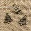 Acessórios de liga vintage DIY Pingente de árvore de Natal Charme Acessórios para colar pulseira 18 * 25mm 1589