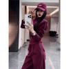 Traje Deportivo Europeo de Alta Gama para Mujer 2025 Estilo Primavera y Otoño Sudadera Slim Pantalones de Pierna Ancha de Cintura Alta Conjunto Casual de Dos Piezas