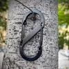 Mosquetón de Aleación de Aluminio en Forma de S para Exteriores Hebilla Multifuncional de Figura de Ocho Gancho de Escalada Gancho de Llavero de Liberación Rápida Clip para Botella de Agua Clip para Mochila