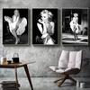 Lujo ligero HD triple color blanco y negro Monroe Hotel pintura en aerosol pared de fondo de sofá creativa pintura decorativa de hotel