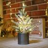 Luz de Natal Pequena Mini Cedro Desktop Árvore de Natal Decoração de Casa Cena de Janela Decorações de Natal