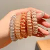 Goma para el pelo de cable de teléfono sin costuras para mujer, Cuerda para coleta alta, Goma elástica para el pelo, Alta elasticidad, Goma para el pelo duradera, Accesorio versátil para el pelo