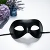Máscara Simples de Meio Rosto para Halloween Príncipe Chapéu Reto Jazz Retrô Máscara Facial Festa Misteriosa Máscara para Olhos Unissex