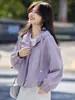 Jaqueta curta casual versátil de corte solto estilo coreano para mulheres baixinhas, jaqueta simples nova para primavera e outono com um visual elegante