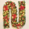 Rattan de Natal Personalizado 2,7m Pvc Criptografado Guirlanda de Rattan de Natal Layout Hotel Shopping Center Fabricante de Decoração de Natal