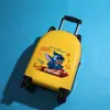 Maleta Infantil Estampada de Moda para Niños y Niñas, Diseño de Dibujos Animados, Equipaje de Mano de 18 Pulgadas con Ruedas Universales, Maleta con Candado de Contraseña para Viajes, Maleta de Trolley