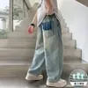 Pantalones Vaqueros para Niños Verano 2026 Estilo Nuevo para Niños Mayores, Ropa de Verano Delgada para Niños, Pantalones Sueltos Transpirables a Prueba de Mosquitos para Niños