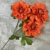 Decoração suave estilo europeu decoração de salão de casamento flor artificial peônia três ramos tecido de seda único flor peônia Tianzhu flor para fotografia