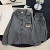 Nuevo conjunto de algodón nube para primavera y otoño, de manga larga y pantalón largo, con estampado de dibujos animados, cómodo para casa, para niños y niñas, adecuado para niños mayores y conjuntos a juego para padres e hijos