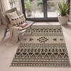 Tapete de Piso Estilo Boêmio para Entrada, Removador de Lama e Sujeira, Linho Sintético, Resistente a Manchas, Fácil de Manter, Antiderrapante