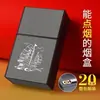 Estuche Grueso Popular para Cigarrillos con 20 Cigarrillos, Encendedor Integrado, Estuche Especial Suave y Duro para Hombres, Portátil, Resistente a la Presión, a Prueba de Humedad