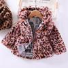 Ropa infantil de comercio exterior abrigo para niñas otoño e invierno Nuevo suéter de lana para niñas abrigo acolchado grueso con orejas de piel sintética para niños