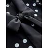 Camisa de lunares para mujer, primavera 2025, nuevo estilo, hermosa camisa de gasa que cubre el vientre, camisa con volantes, camisa elegante.
