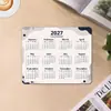Amazon Cross-Border Mouse Pad Simples Calendário de Escritório Tamanho Pequeno 2027 Calendário Mensal em Inglês Bloco Espessado Antiderrapante