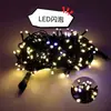 Luces de cadena LED de burbujas de flash de línea negra luces de decoración navideña de boda luces de calle de patio exterior impermeables luces de cadena de Navidad para hombre y mujer