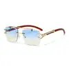Gafas de Sol Redondas con Marco Integrado de Doble Puente y Bordes Cortados con Cabeza de Leopardo para Hombres y Mujeres, Gafas de Moda con Protección UV, Gafas de Sol de Alta Gama para Hombres y Mujeres