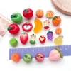Accesorios de Frutas de Simulación de Resina Limón Tridimensional Uvas Fresas Manzanas Accesorios para Joyería Colgantes para Manualidades Collares Colgantes