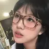 Armazón de anteojos con estampado de leopardo para gatito sin micas, armazón decorativo liso lindo, gafas redondas retro Y2k de carey para Instagram
