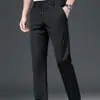 Pantalones Casuales Gruesos de Otoño para Hombre Rectos Sueltos Pantalones de Hombre Primavera y Otoño Cintura Elástica Pantalones Deportivos Personas de Mediana Edad y Jóvenes Pantalones Largos Con Terciopelo