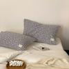 Funda de almohada de gasa de algodón estilo japonés, Funda de almohada de velo de algodón puro con estampado floral pequeño fresco, Funda de almohada suave y transpirable