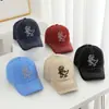 Boné de Baseball Infantil com Costura Visível, T-Rex Bordado Estilo Americano, Chapéu de Sol Casual Vintage para Uso ao Ar Livre