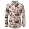 2026 Nueva Llegada Camisa Estampada para Hombre Corte Delgado Manga Larga Casual de Negocios Camisa de Manga Corta Rayada Ropa de Moda para Hombre