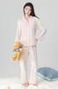 [Algodón Roumo] Pijamas de Sensación Fresca para Mujer, Pijamas Suaves y Transpirables de Manga Larga para Hombre, Ropa de Casa Pijamas para Mujer para Primavera y Verano