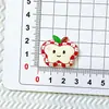 Botón redondo de dibujos animados lindo de cuatro ojos DIY acrílico suéter ilustración hecha a mano corazón manzana accesorio pinza para el pelo