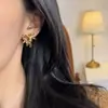 Pendientes de Fuegos Artificiales con Cuentas de Ojo de Tigre Maillard Otoño e Invierno 2026 Pendientes Populares Nuevos Pendientes de Nicho para Mujer