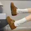 Pantuflas Birkenstock retro de suela gruesa con hebilla para mujer, nuevo modelo versátil de otoño 2026, mules transpirables casuales de punta cerrada para mujer