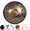 Lufing Disco de Mano Tambor de Mano Handpan Disco de Mano 440 Hertz 432 Hertz Forjado a Mano Tambor Etéreo Tambor de Lengüeta de Acero