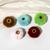 Pelota de Felpa de Imitación de Piel de Conejo de 2 cm con Cuentas Sueltas de Agujero Recto Bolas de Piel Hechas a Mano DIY Cadena para Teléfono Cuentas Espaciadoras Adornos Accesorios