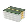 Caja portátil multicapa antiadherente para dumplings, para el hogar, gran capacidad, plato para dumplings, caja de almacenamiento congelado para wontons con conservación por tiempo