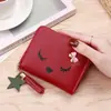 Nuevo Monedero Corto para Mujer con Cremallera y Borla, Billetera para Estudiante, Caricatura Linda Personalizada, Bolsa para Monedas, Tarjetero