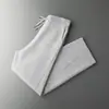 Pantalones de Lana Pura para Hombre con Abertura Cuatro Vías, Cintura Elástica, Resistentes al Desgaste, Estilo Nuevo, Pantalones Largos Cálidos Casuales Ajustados para Uso al Aire Libre