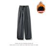 Pantalones de Esquí Impermeables y Cortavientos de Color Sólido para Hombre, Otoño e Invierno, Temperatura de -10 Grados, Corte Holgado, Talla Grande, con Forro Polar para Exteriores