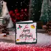Cartões de felicitações de Natal em desenho animado com relevo dourado, cartões de presente, ideias de presentes para floriculturas, pequenos cartões criativos desenhados à mão, cartões com mensagens de bênção