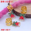 Acessórios de Cabelo Elásticos Trançados Presilhas de Cabelo Acessórios de Joias DIY para Meninas Pingentes de Sino de Natal Esmaltados em Liga