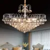 Candelabro de Cristal Tradicional Estilo Europeo para Lobby de Hotel y Villa, Lujoso y Grandioso Iluminación de Cristal K9 Dorado para Comedor y Dormitorio