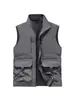 Chaleco para Hombre de Bolsillos Múltiples para Exteriores de Secado Rápido Nuevo Primavera y Otoño Casual Transpirable Delgado Chaleco de Pesca Gilet