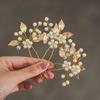 Tocado de novia de comercio exterior europeo y americano hecho a mano hoja 3 un grupo de horquillas para el cabello placa de boda accesorios para el cabello accesorios para el cabello o