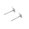 Brinco de Prata Esterlina S925 Base para Brinco Argola Semicírculo Base Semi-Acabada Acessórios para Brinco Artesanal DIY Fábrica Atacado