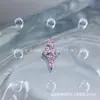 Aleación de Titanio Astmf-136 Rosa Colección Grande de Pendientes Titanio G23 Rosca Interna Pendientes de Labio con Circonita Joyería para Piercing