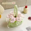 Bolsa de Mão Padrão Floral Criativo de Bolinhas Dobrável com Cordão, Versátil e Estilosa, Portátil para Viagem, Bolsa de Armazenamento Fresca e Simples